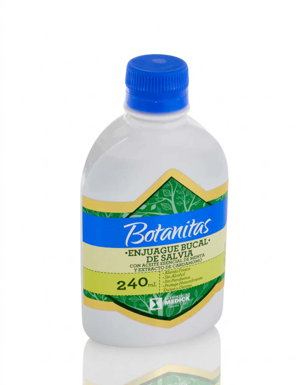ENJUAGUE BUCAL DE SALVIA CON ACEITE ESENCIAL DE MENTA Y EXTRACTO DE CARDAMOMO X 240 ml