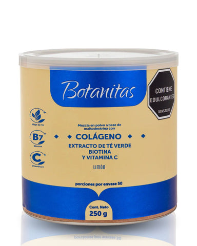 COLÁGENO CON EXTRACTO DE TÉ VERDE, BIOTINA Y VITAMINA C 210g