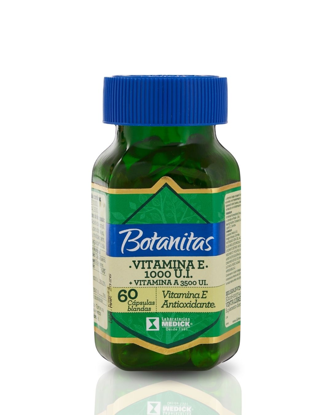 VITAMINA E 1000 U.I.+ VITAMINA A 3500 UI. x 60 cápsulas blandas