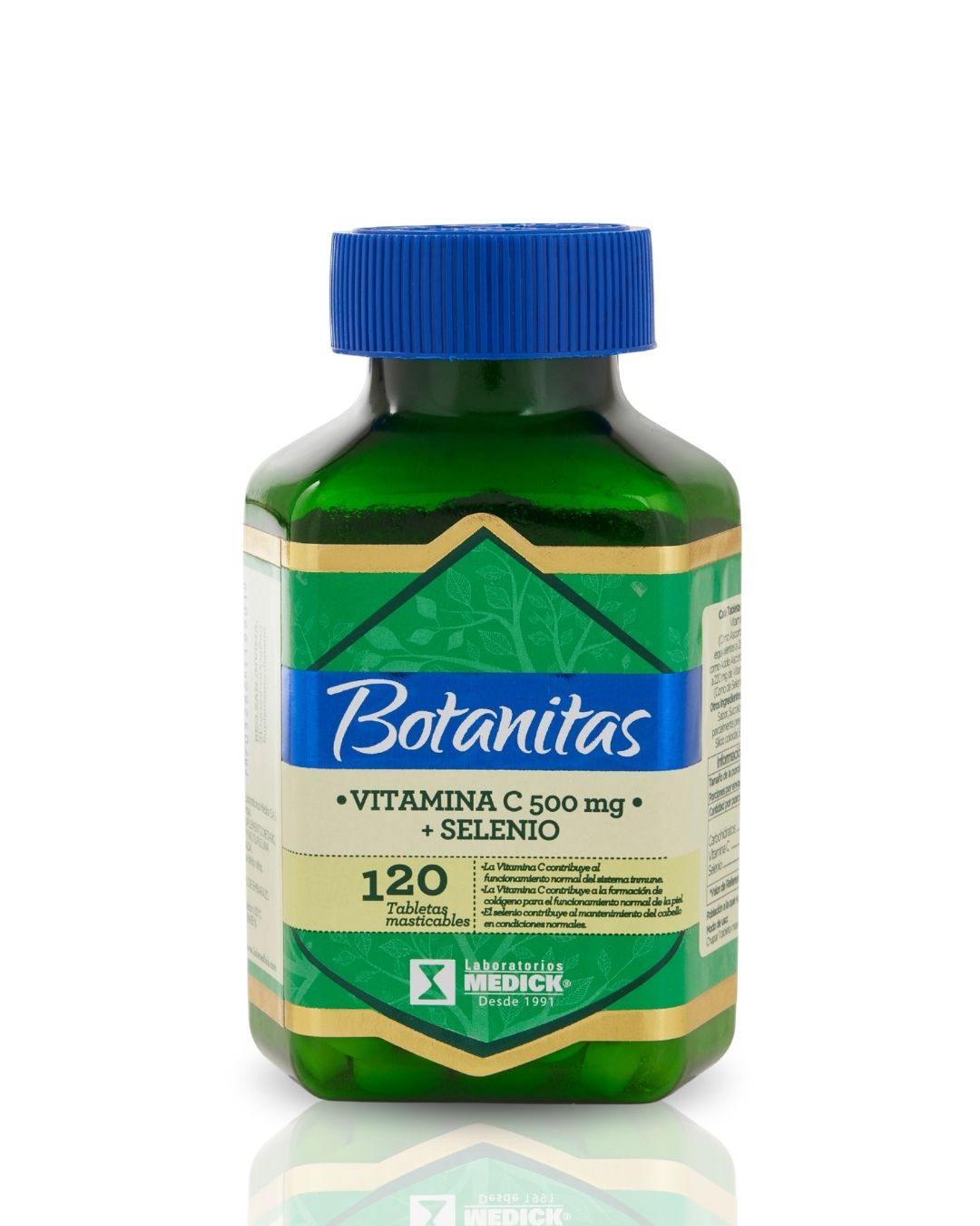 VITAMINA C 500mg + SELENIO 120 TABLETAS MASTICABLES