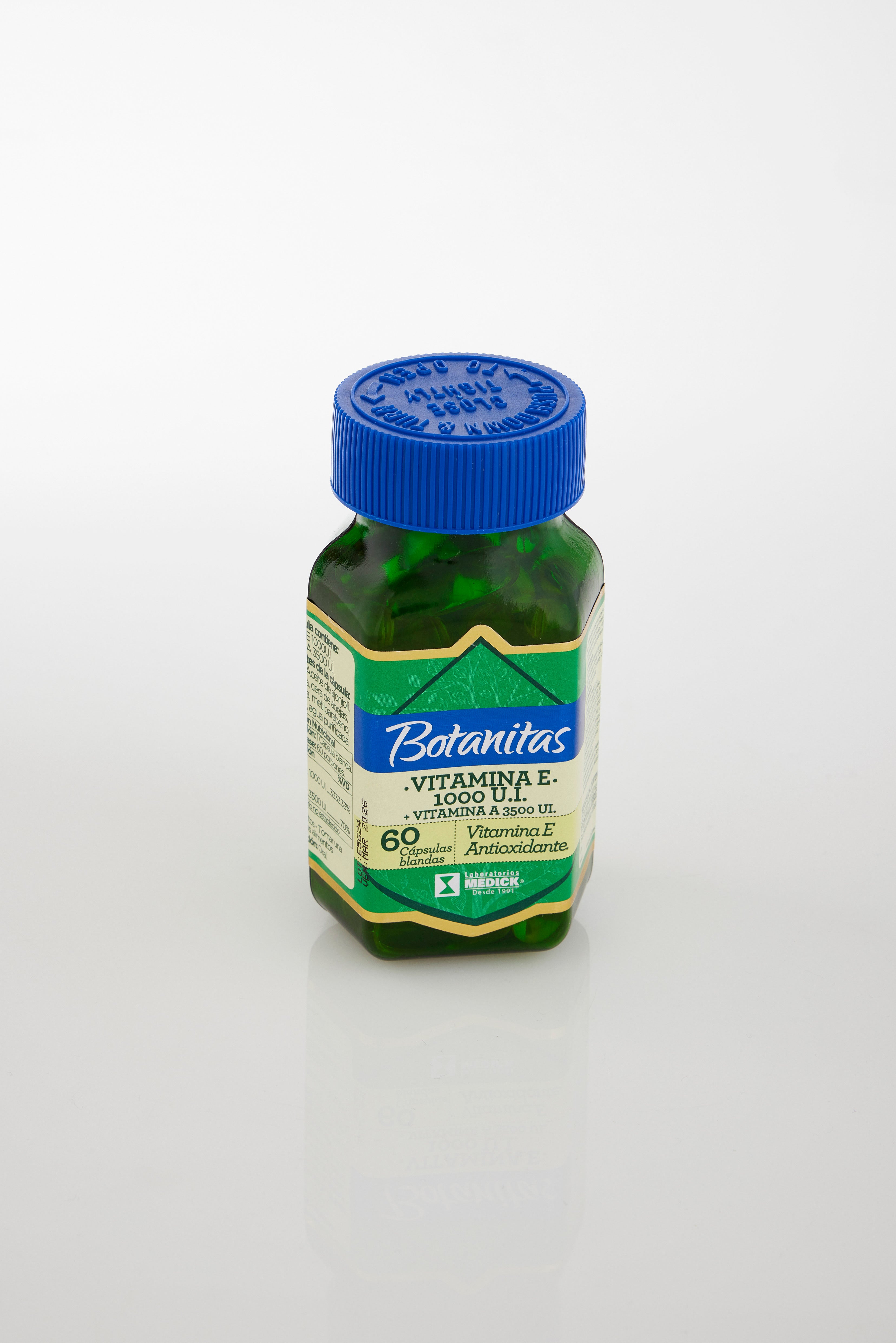 VITAMINA E 1000 U.I.+ VITAMINA A 3500 UI. x 60 cápsulas blandas