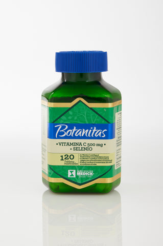 VITAMINA C 500mg + SELENIO 100 TABLETAS MASTICABLES