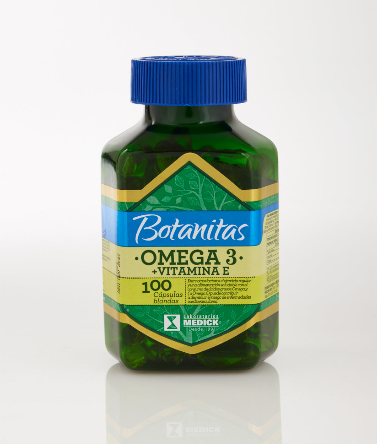 OMEGA 3 + VITAMINA E 100 cápsulas blandas