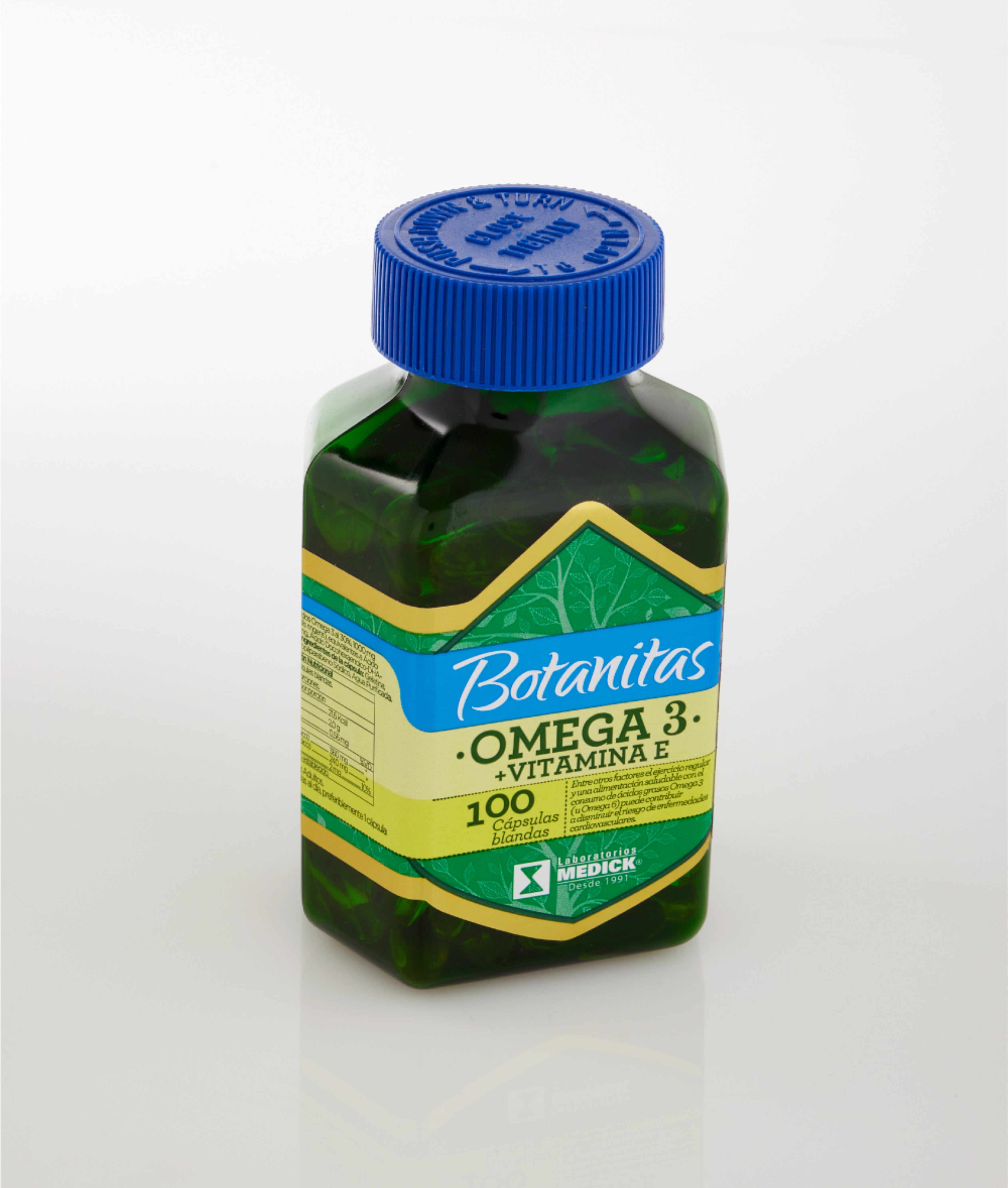 OMEGA 3 + VITAMINA E 100 cápsulas blandas