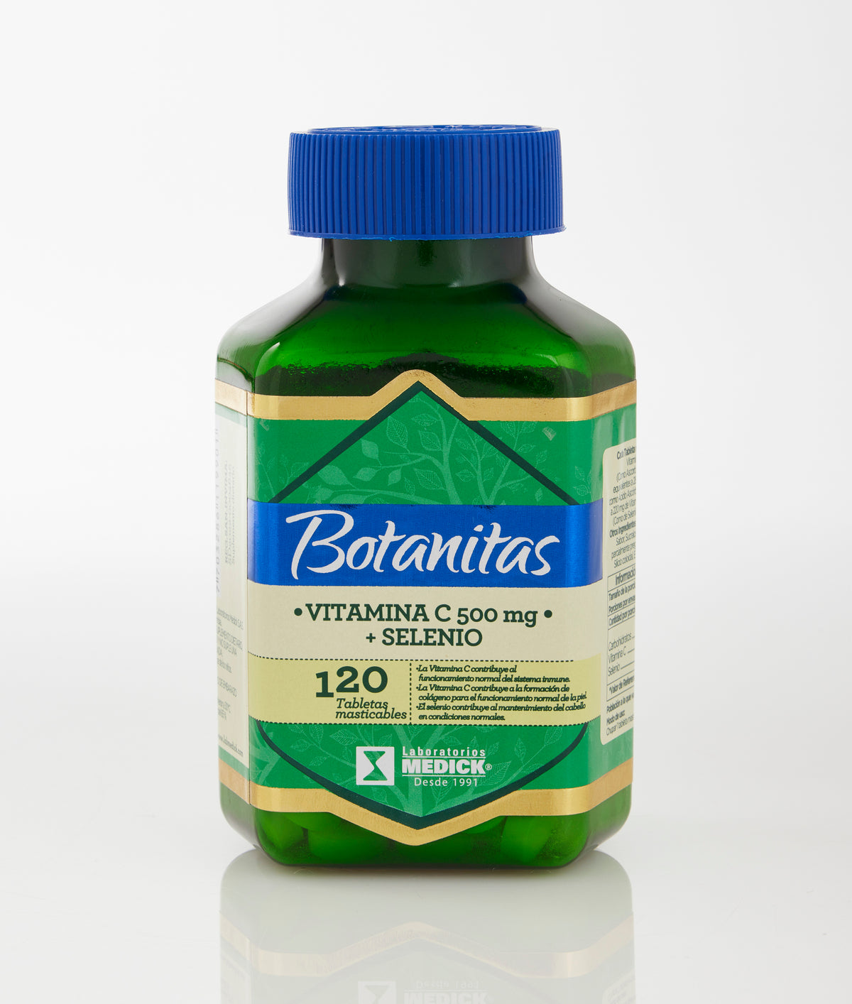VITAMINA C 500mg + SELENIO 120 TABLETAS MASTICABLES