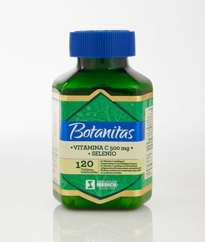 VITAMINA C 500mg + SELENIO 120 TABLETAS MASTICABLES