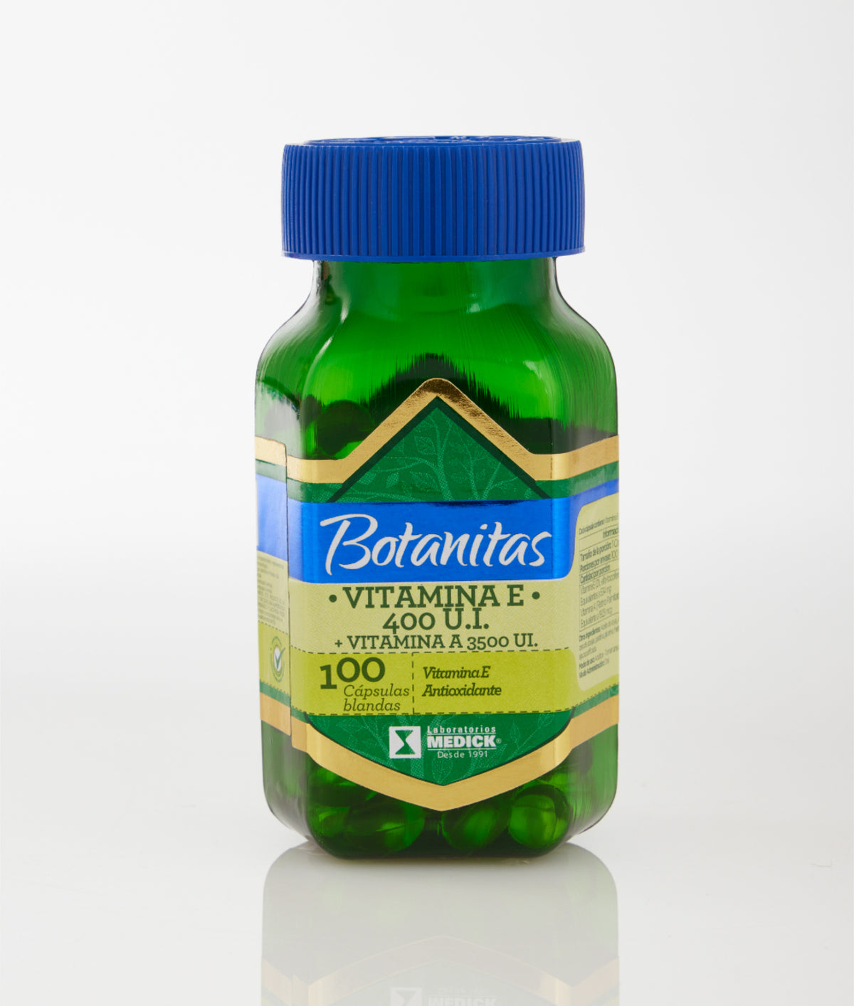 VITAMINA E 400 U.I. + VITAMINA A 3500 U. cápsulas blandas