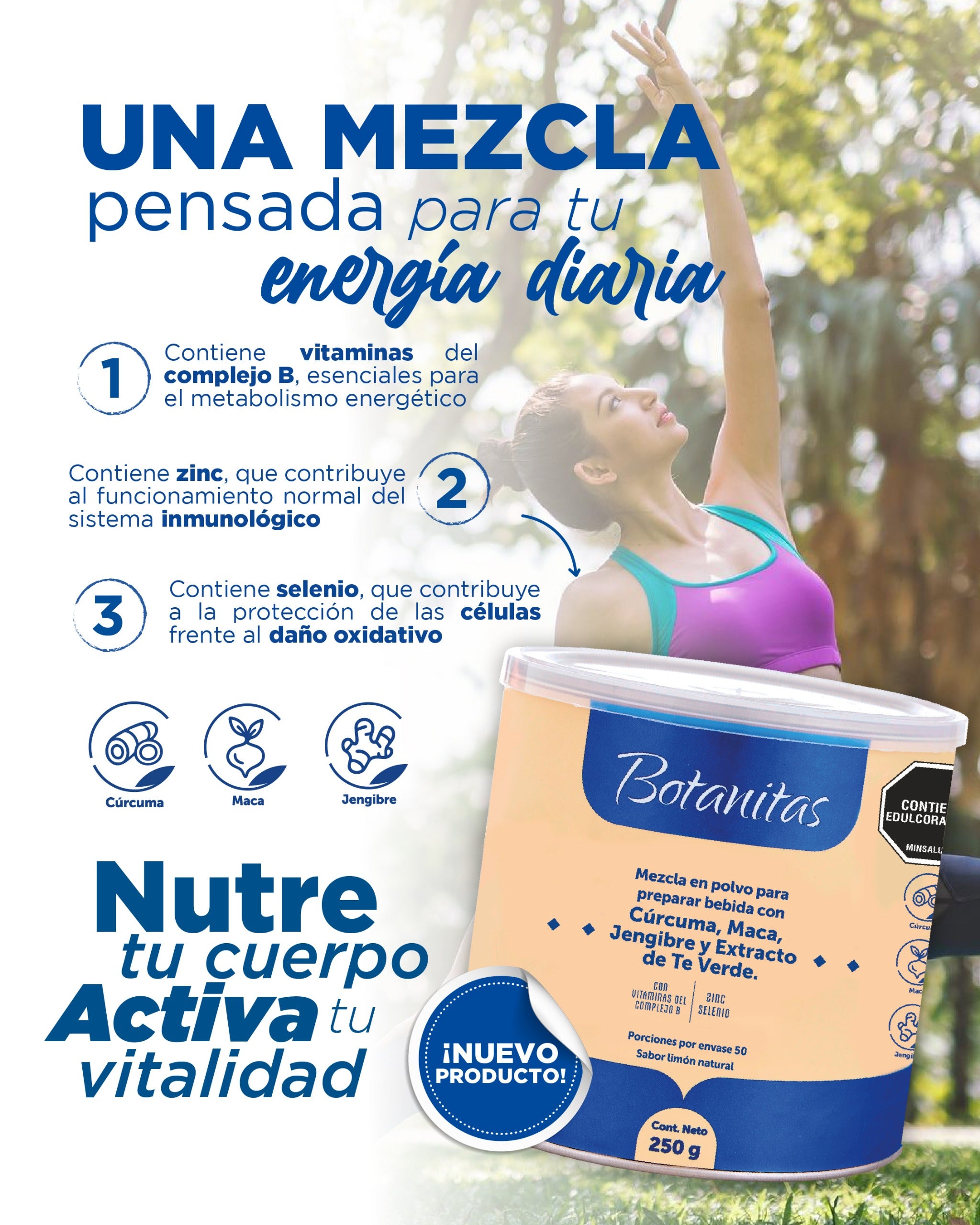 CURCUMA, MACA, JENGIBRE Y EXTRACTO DE TE VERDE