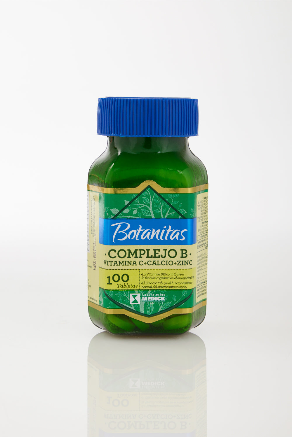 COMPLEJO B + VITAMINA C + CALCIO + ZINC x 60 tabletas